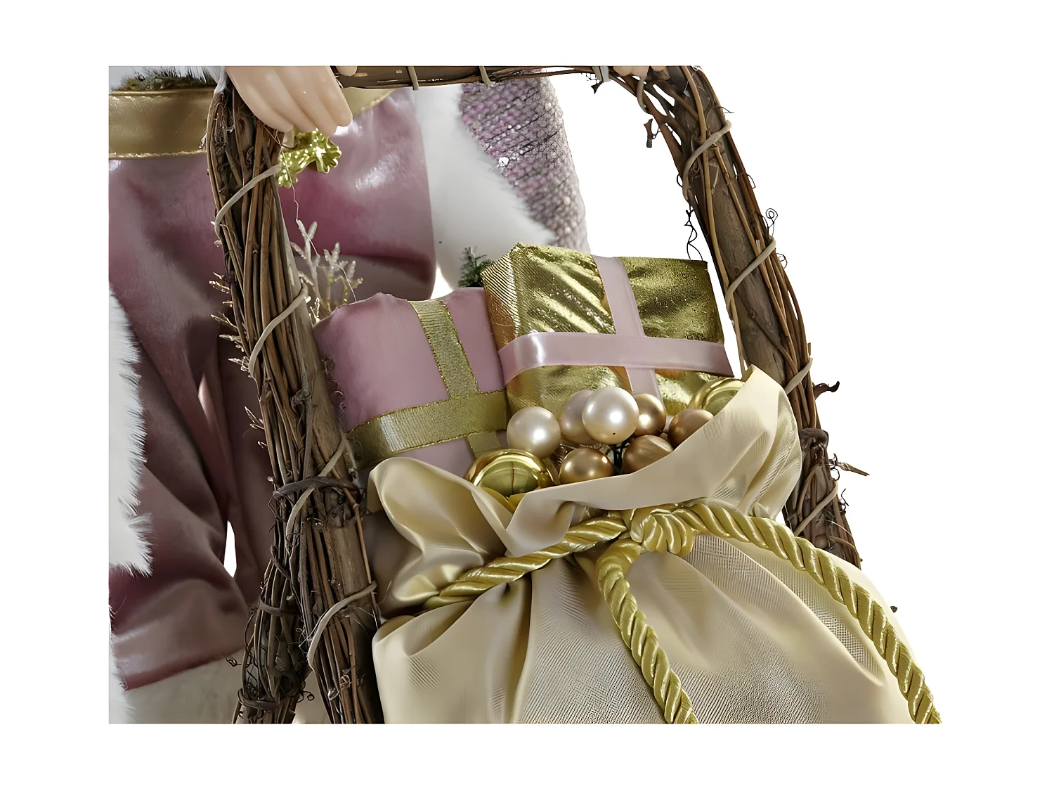 Décorations de Noël bois Polyester Père Noël(42x25x48cm)