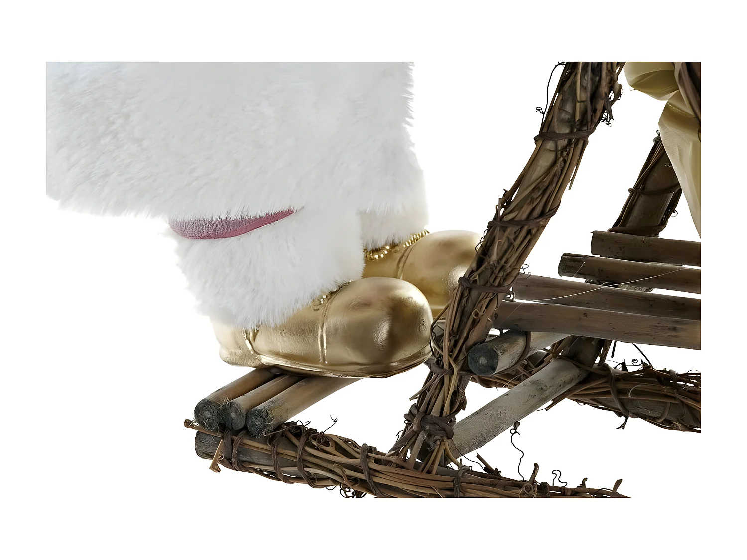 Décorations de Noël bois Polyester Père Noël(42x25x48cm)