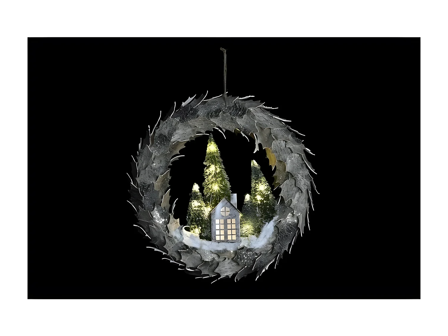 Guirlande de Noël Lumière LED Maisons(46x7,5x46cm)