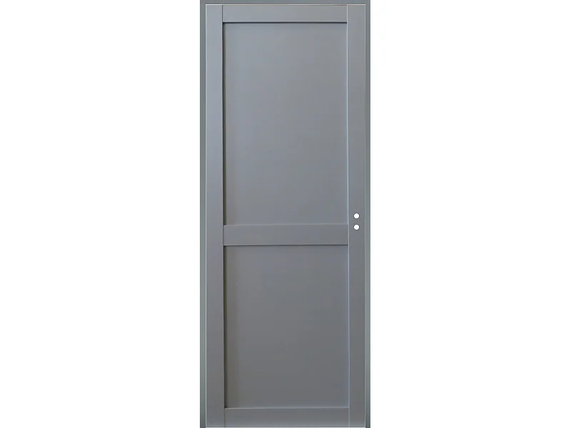 Bloc Porte Athena Ral7035 2 Panneaux H204 X L83 Poussant Gauche Cotes Tableau Gd Menuiseries