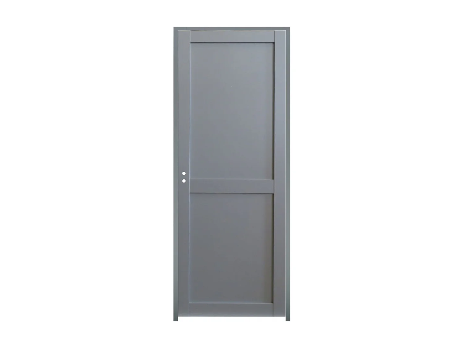 Bloc Porte Athena Gris Clair 2 Panneaux H204 X L73 Cm Côte Tableau P.droite Gd Menuiseries