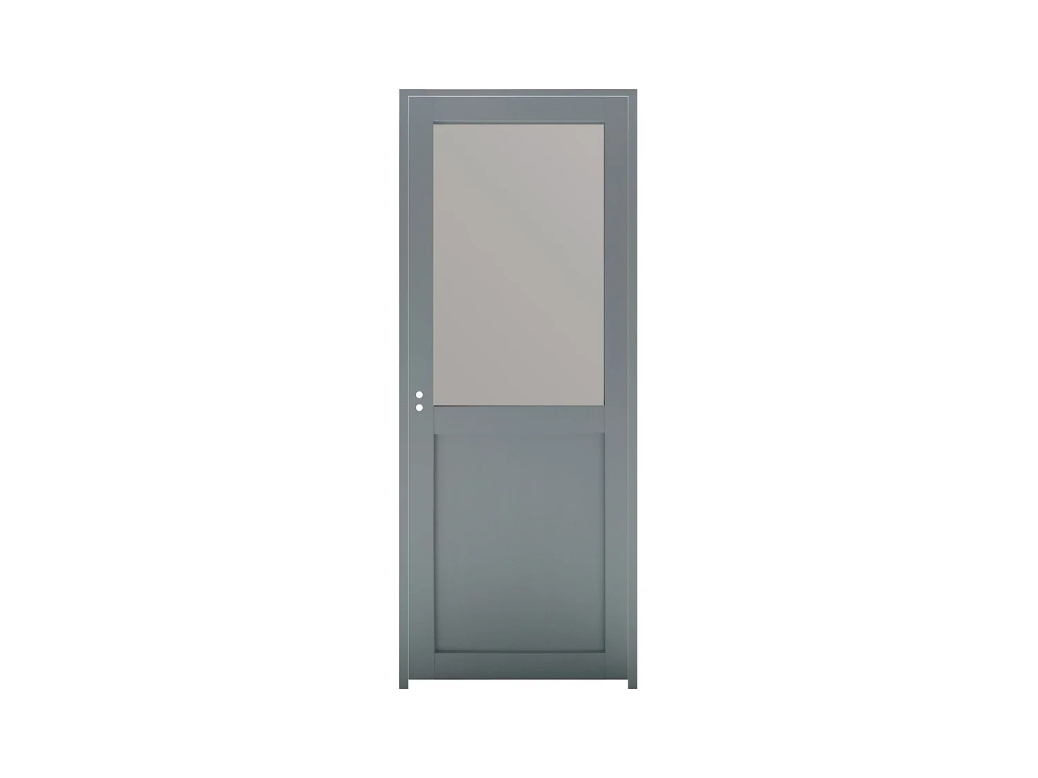 Bloc Porte Athena Ral7035 Vitree H204 X L83 Poussant Droite Cotes Tableau Gd Menuiseries