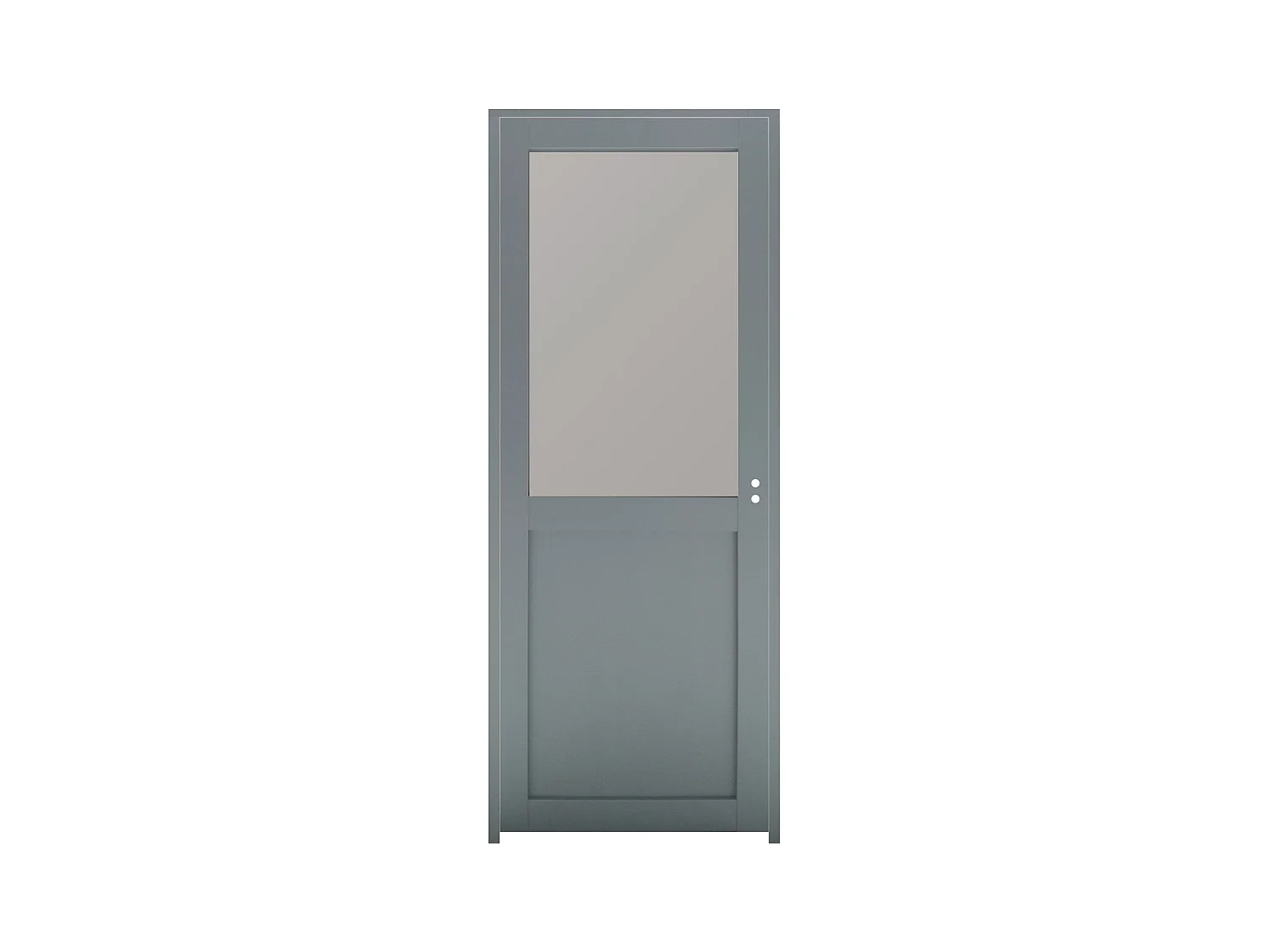 Bloc Porte Athena Ral7035 Vitree H204 X L73 Poussant Gauche Cotes Tableau Gd Menuiseries