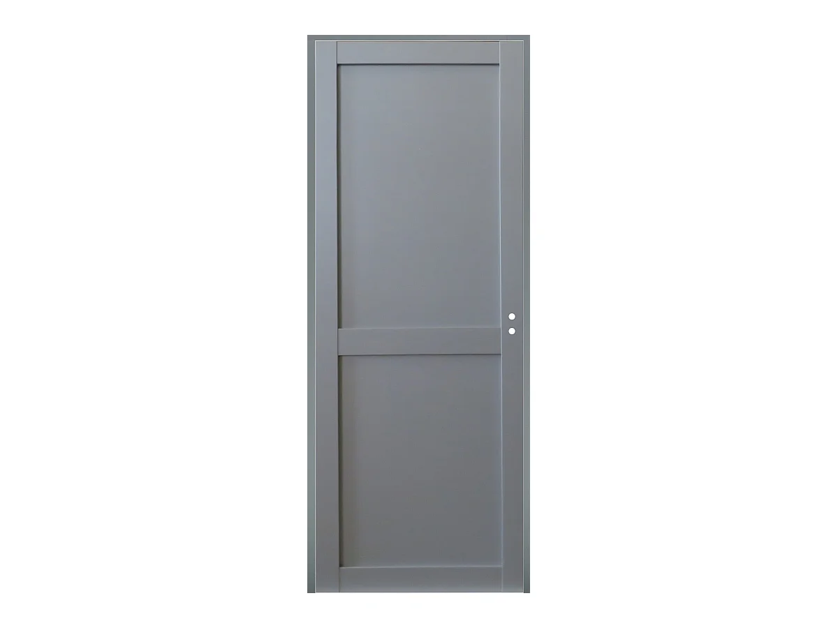 Bloc Porte Athena Ral7035 2 Panneaux H204 X L73 Poussant Gauche Cotes Tableau Gd Menuiseries