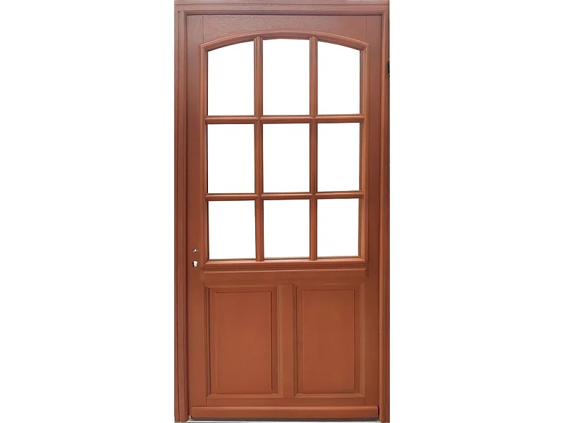 Porte d'entree Bois vitree, Agatha, H,215xl,80  p, droit Cote Tableau