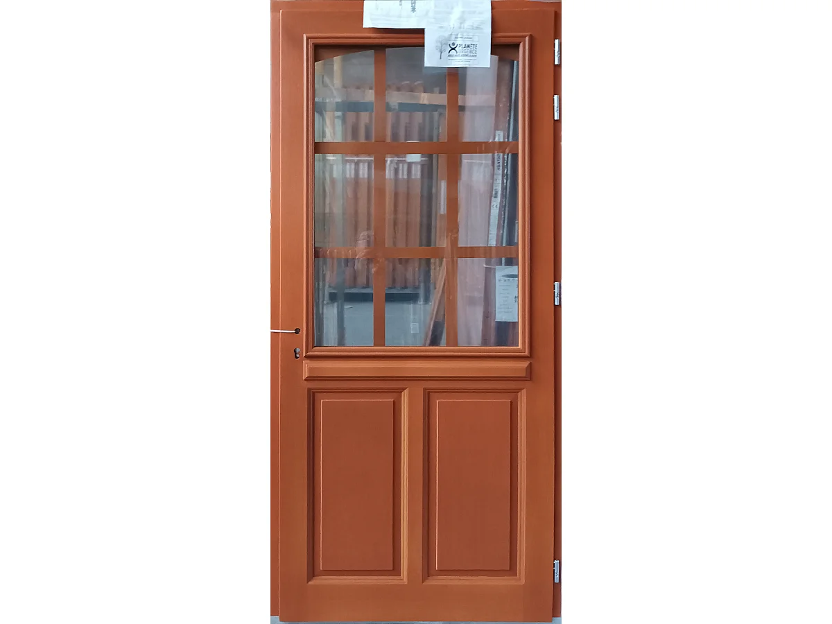 Porte d'entree Bois vitree, Agatha, H,215xl,80  p,gauche  Cote Tableau