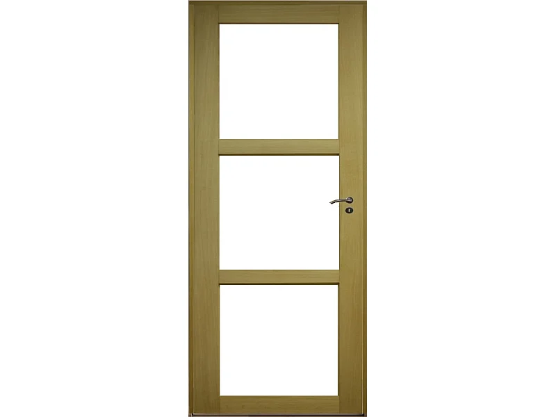 Bloc Porte Ayous Vitrage Transparent H204 X L83 Poussant Gauche Cotes Tableau Gd Menuiseries