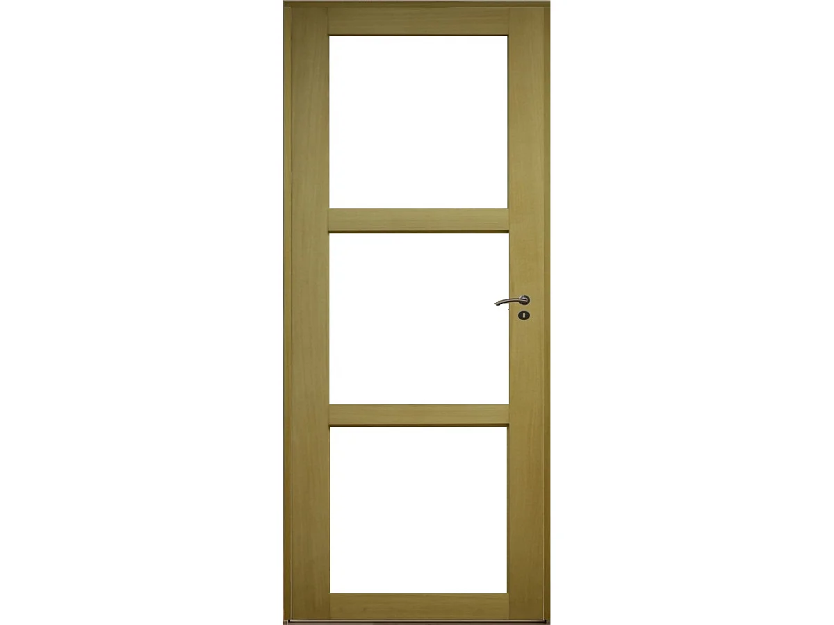 Blocco Porta Ayous Vetri Trasparenti H204 x L83 Tavolino Spinta Laterale Sinistro