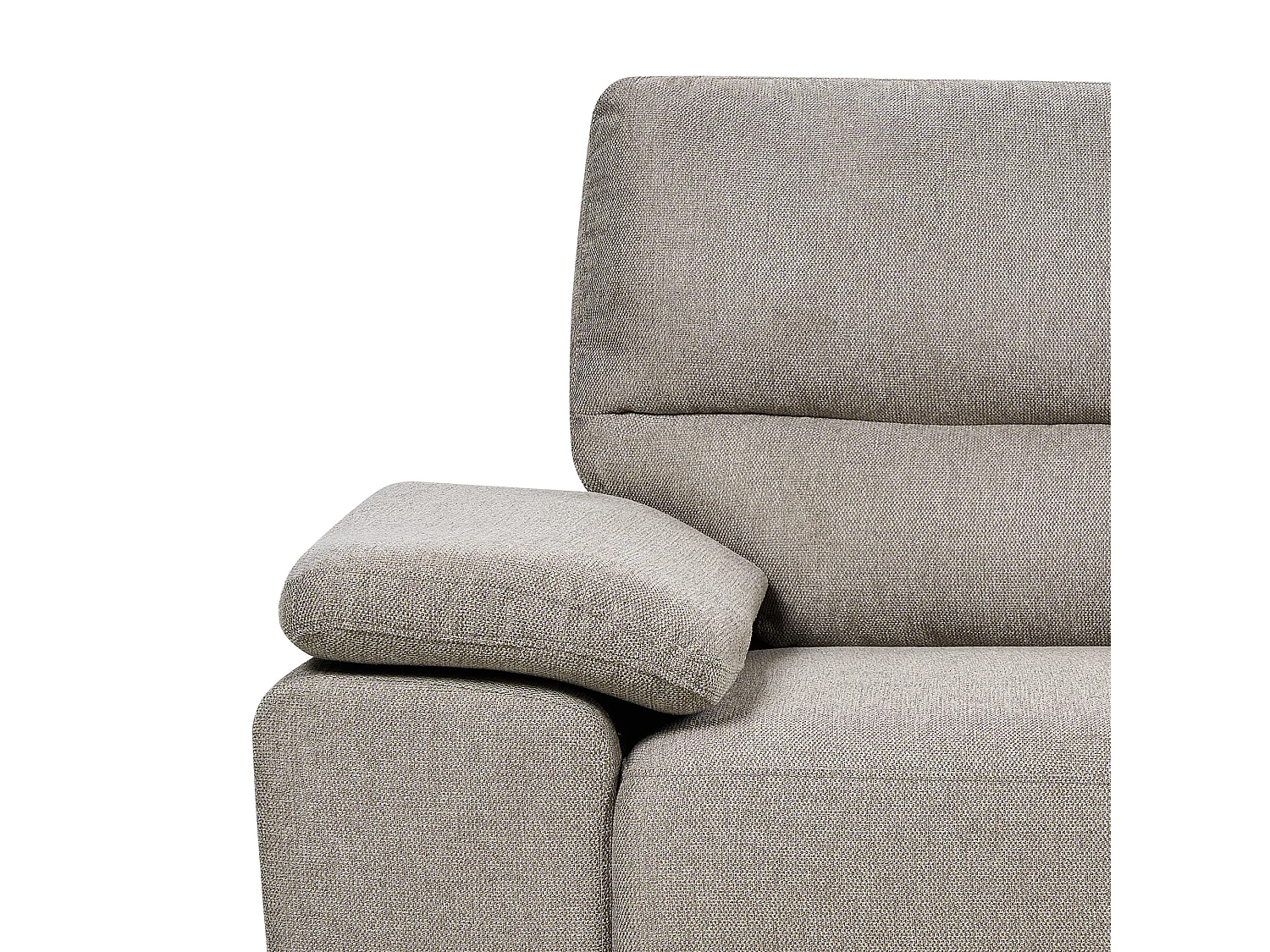 Klassisches 3-Sitzer Sofa Stoffbezug braun mit breiten Armlehnenkissen Vogar