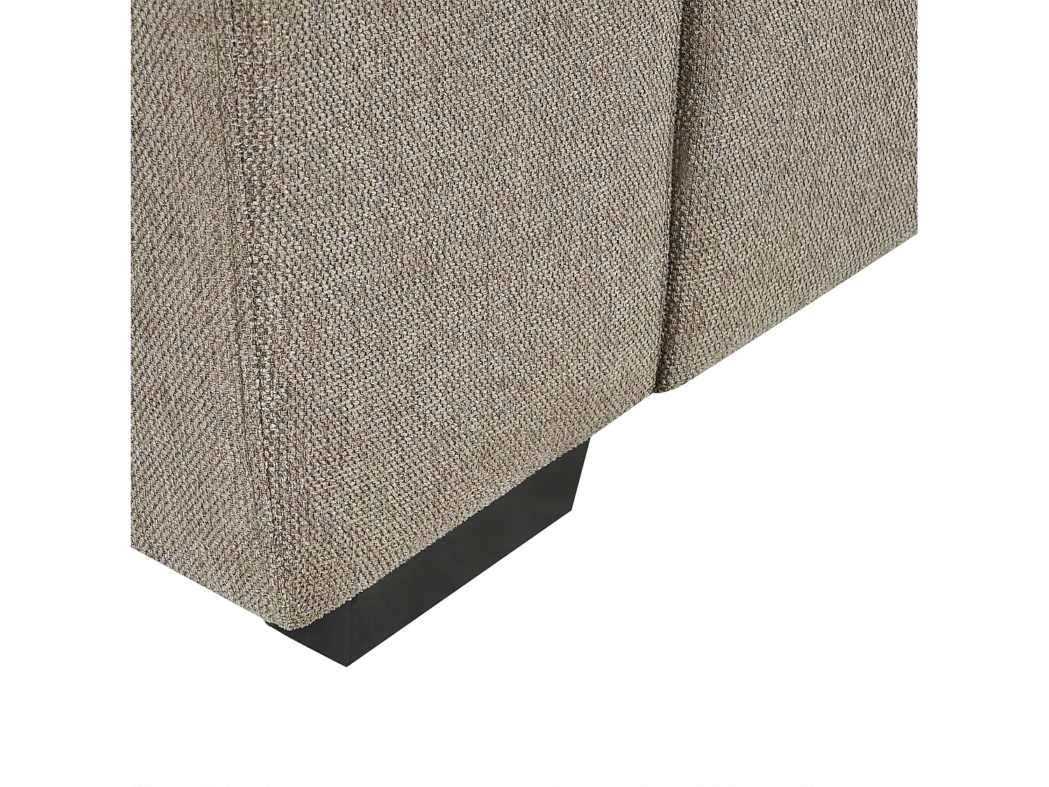 Klassisches 3-Sitzer Sofa Stoffbezug braun mit breiten Armlehnenkissen Vogar