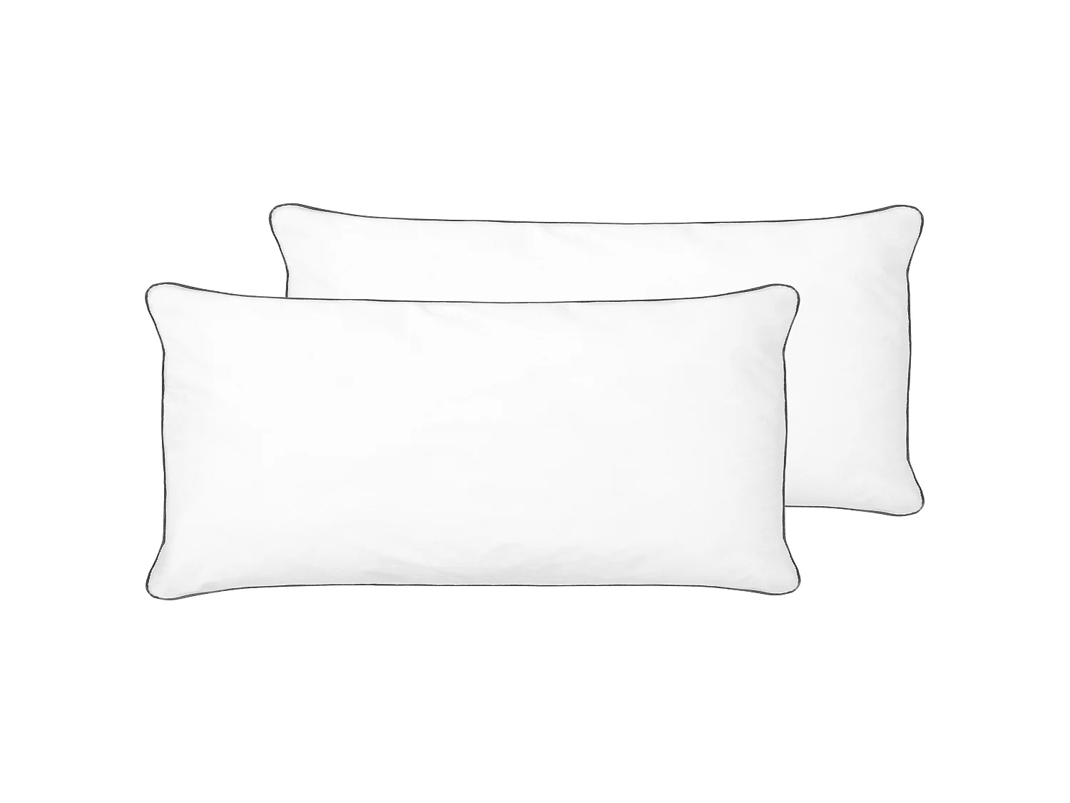 Conjunto de 2 almofadas PELISTER Alta Microfibra 40 x 80 cm Branco