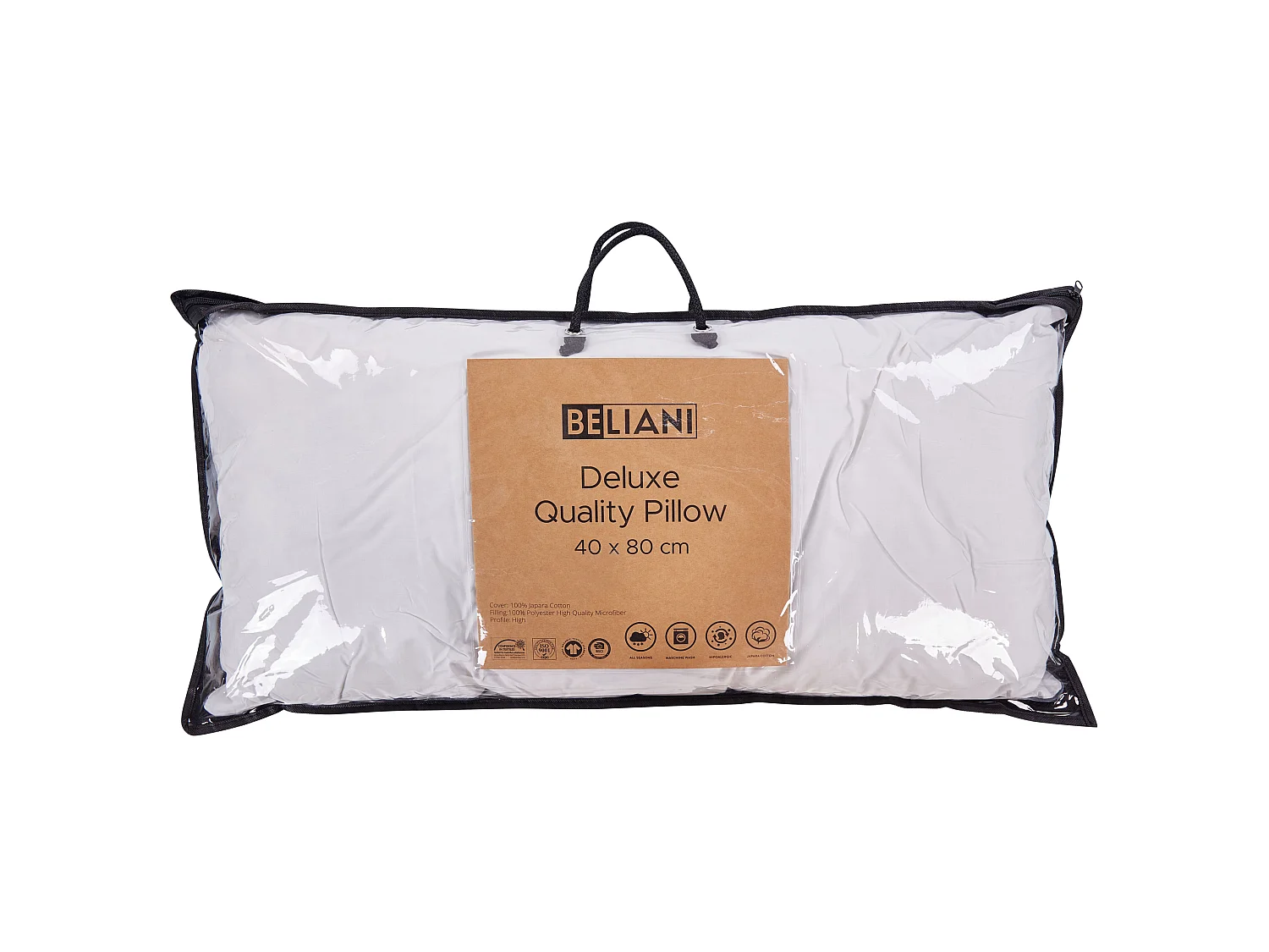 Conjunto de 2 almofadas PELISTER Alta Microfibra 40 x 80 cm Branco