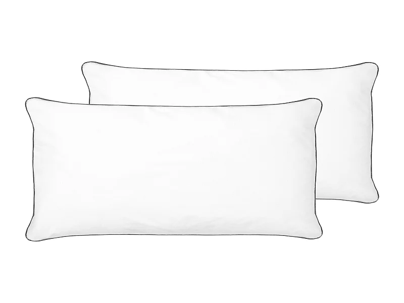 Conjunto de 2 almofadas PELISTER Alta Microfibra 40 x 80 cm Branco