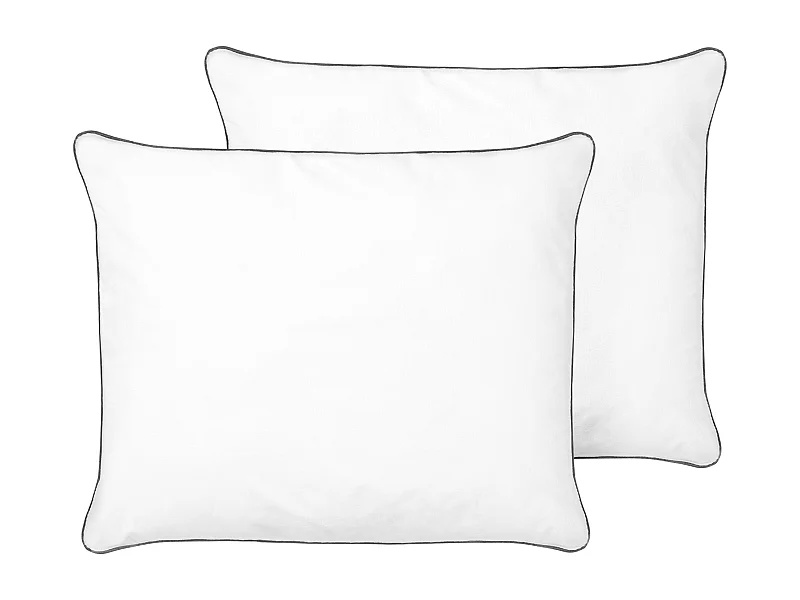 Kopfkissen 2er Set Baumwolle 50x60 cm weiß Mikrofaser-Füllung hoch Pelister
