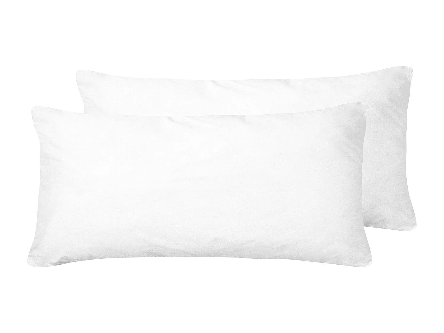 Lot de 2 oreillers ERRIGAL Haut Microfibre 40 x 80 cm Blanc
