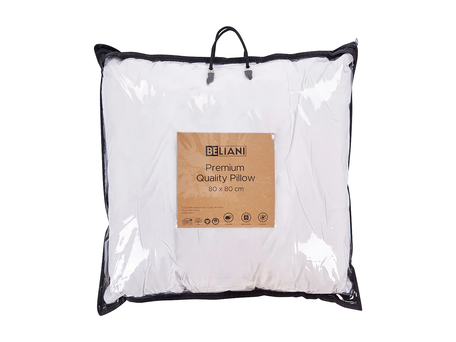 Conjunto de 2 almohadas PELISTER Alta Microfibra 80 x 80 cm Blanco