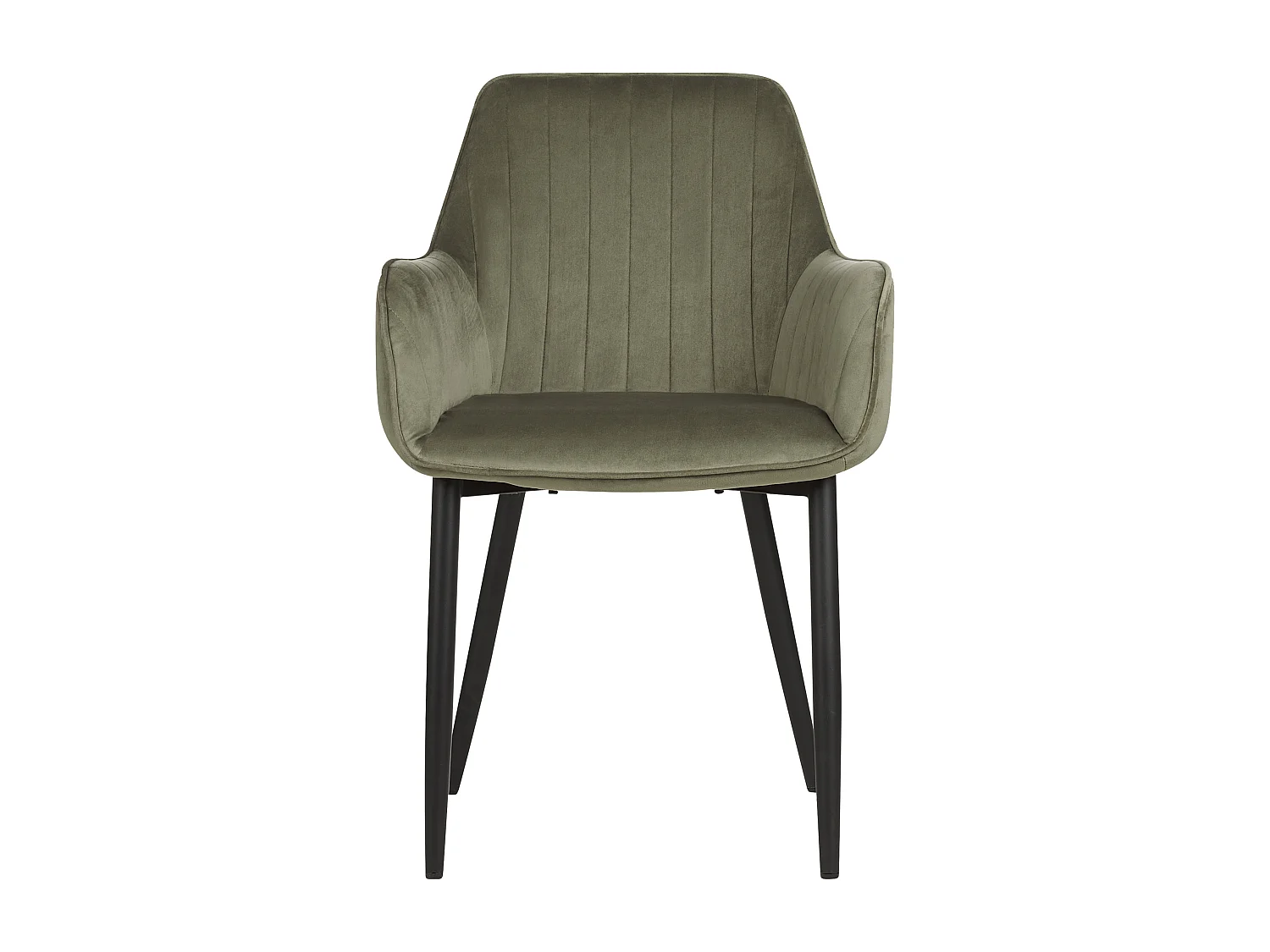 Conjunto de 2 cadeiras de jantar WELLSTON Veludo Verde-oliva