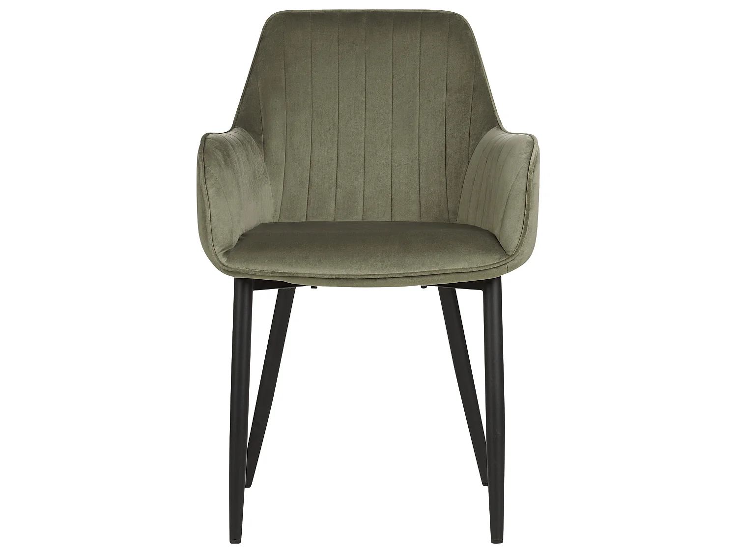 Set of 2 Dining Chairs WELLSTON Velvet Olive Green