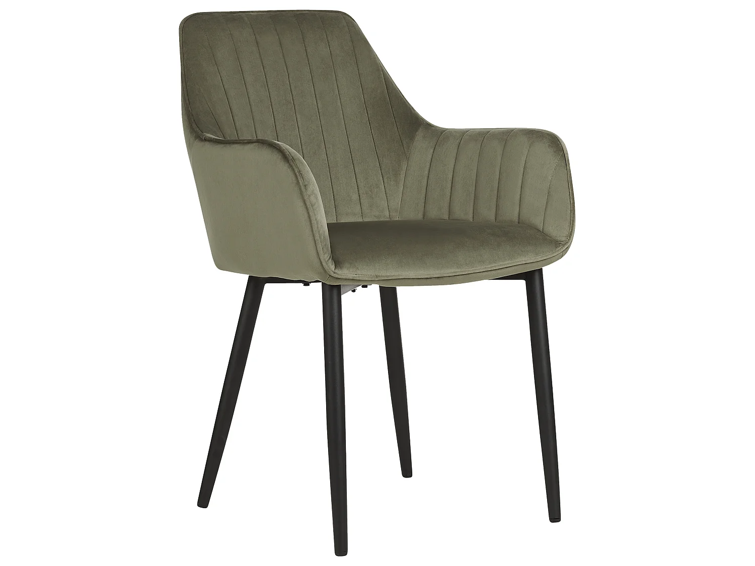 Set of 2 Dining Chairs WELLSTON Velvet Olive Green