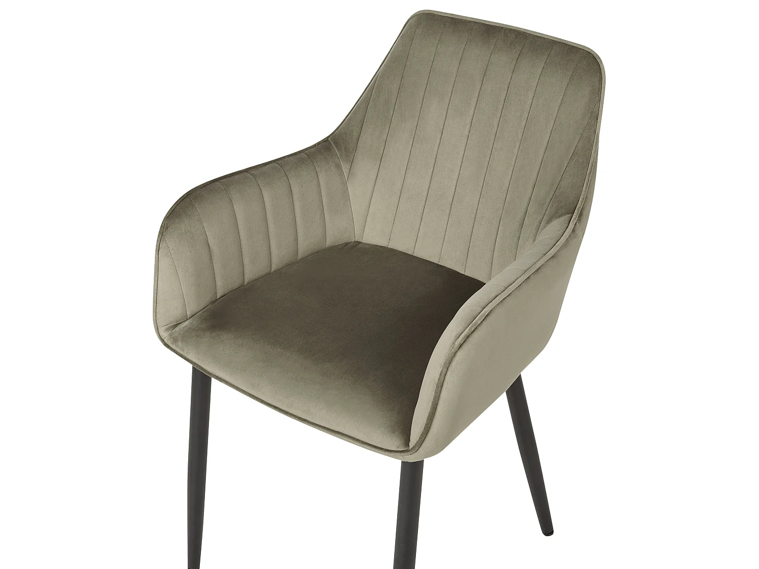 Set of 2 Dining Chairs WELLSTON Velvet Olive Green