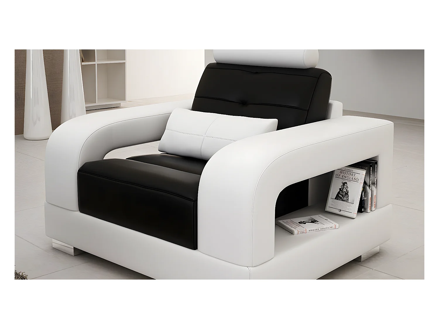 Schwarz-weiße Luxus Sofagarnitur 3+1+1 Sitzer stilvoll Neu