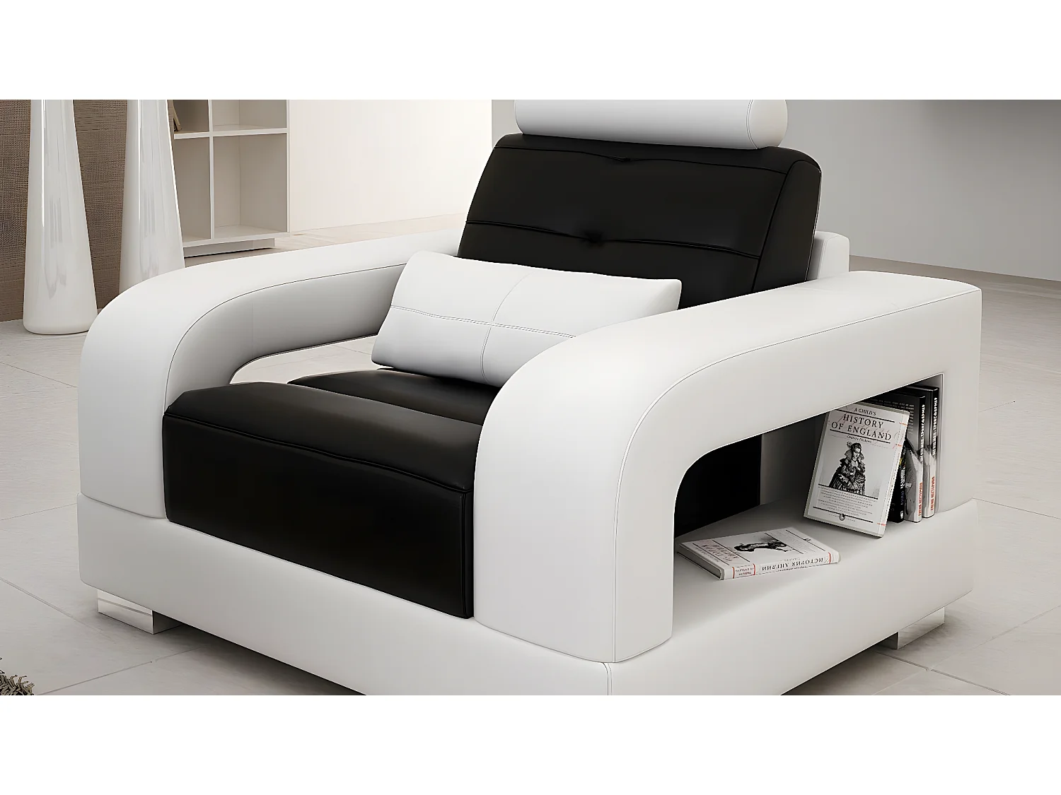 Schwarz-weiße Luxus Sofagarnitur 3+1+1 Sitzer stilvoll Neu