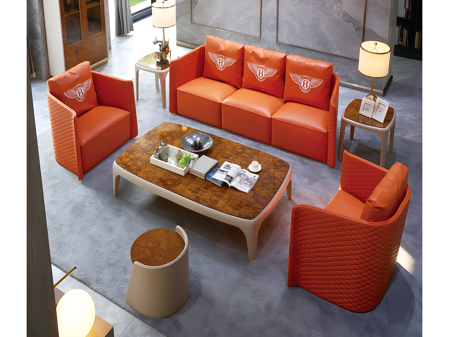 Sofagarnitur 3+1+1 Sitzer Sofas Garnitur modernes Design