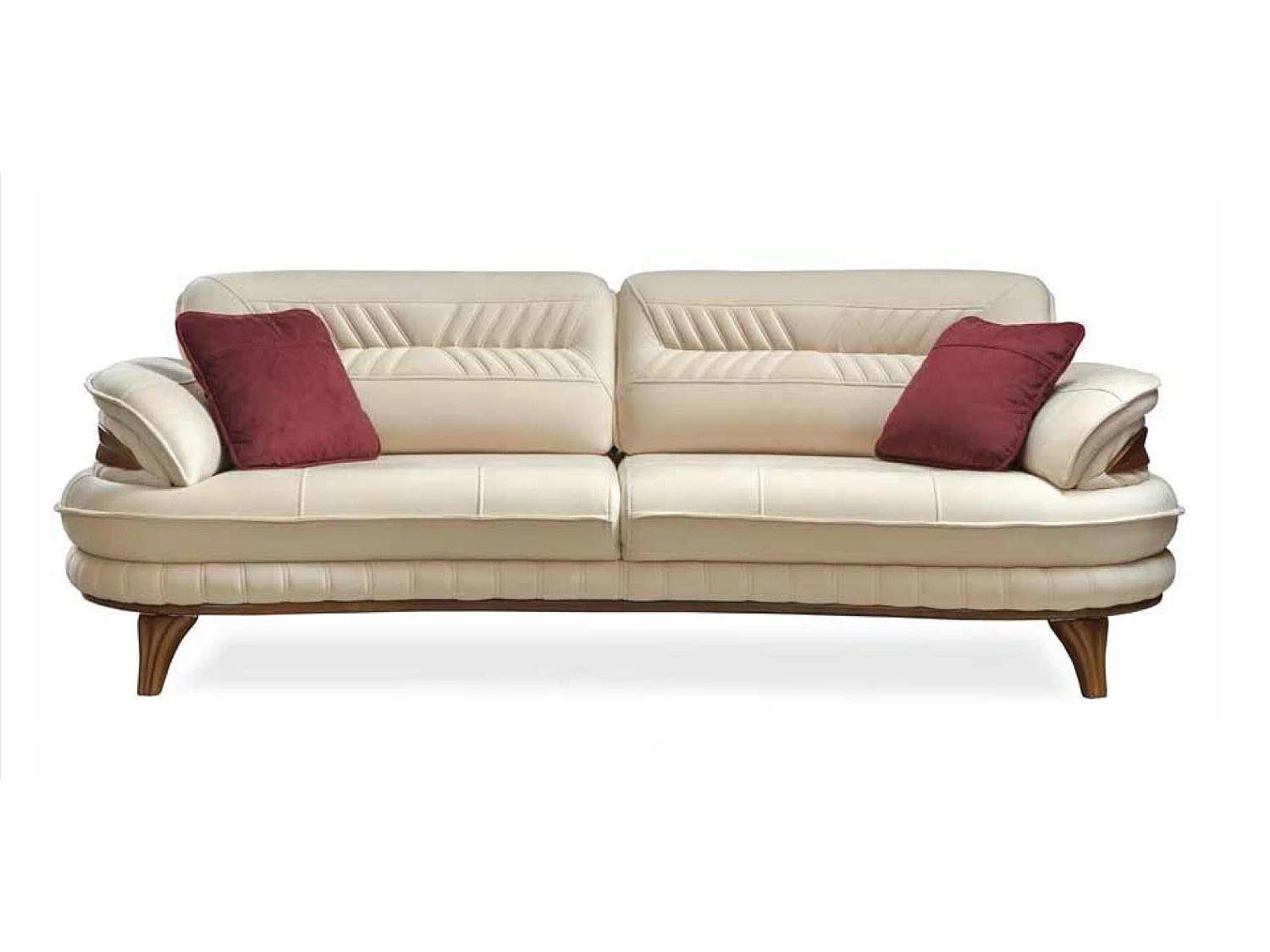 Gruppe Sofagarnitur 3+3+1 Sitzer Luxus Sofa Sessel Sofas Stoff Klassisches Set