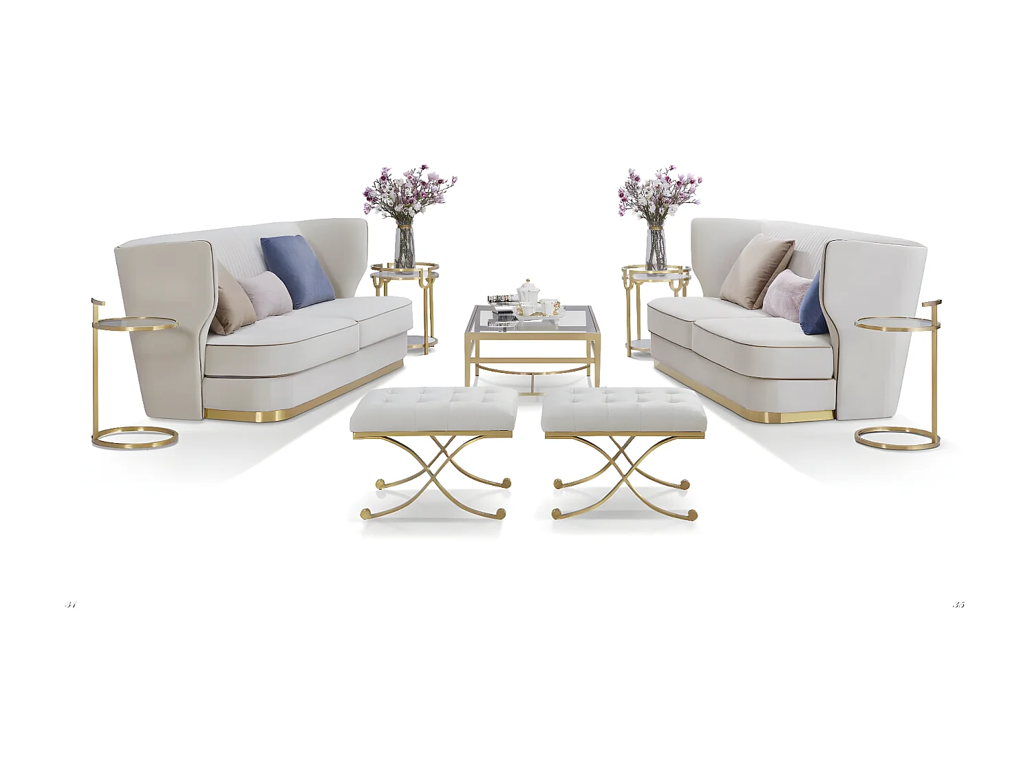 Sofagarnitur 3+2+2 Sitzer Set Design Sofa Polster Couchen Couch Modern Garnitur