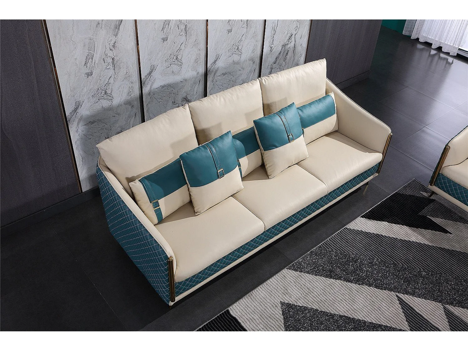 Moderne Sofagarnitur 3+1+1 Sitzer luxus Design Polstermöbel Neu