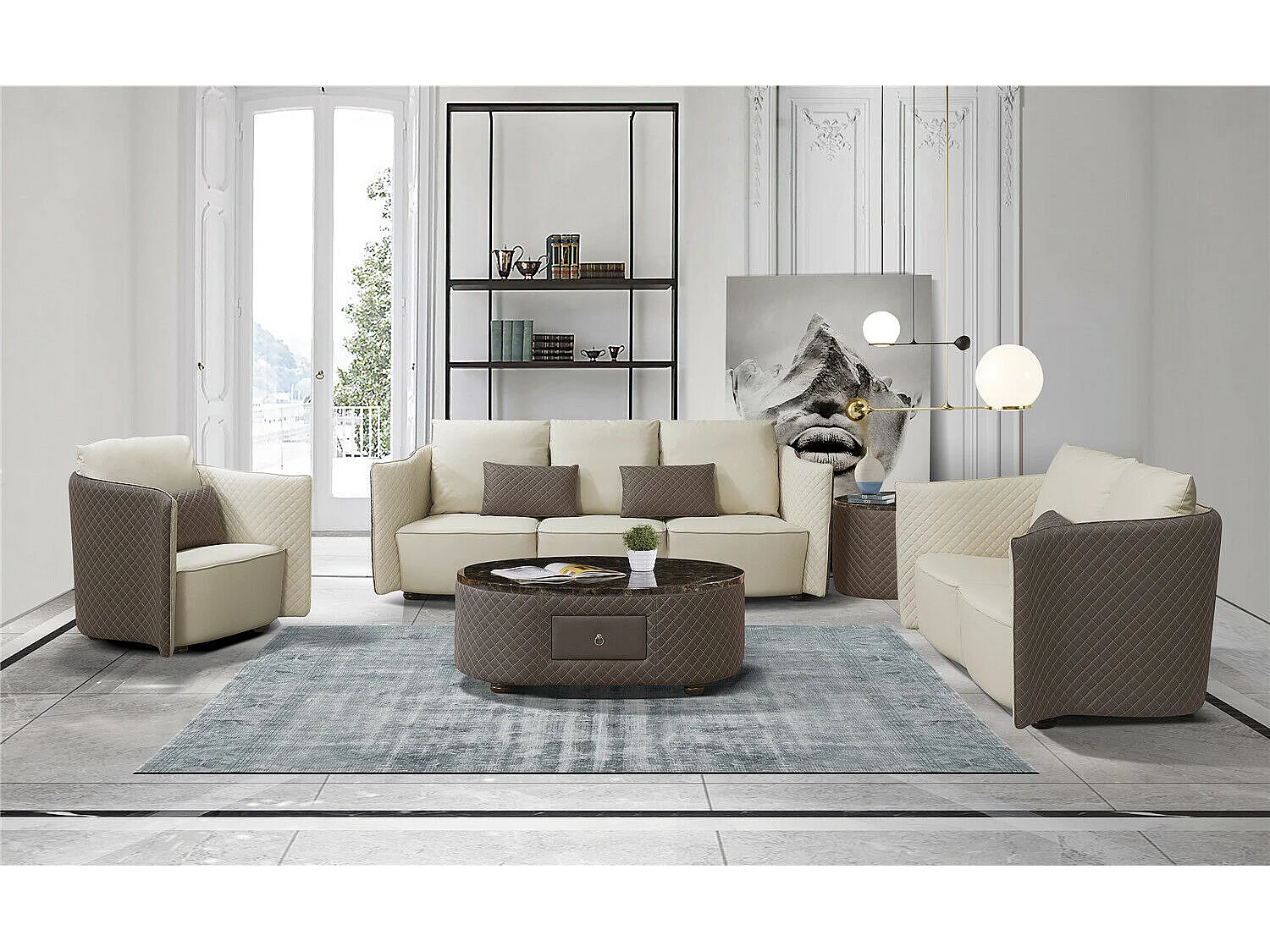 Sofagarnitur 3+2+1 Sitzer Set Design Sofa Polster Couchen Couch Modern Luxus Neu