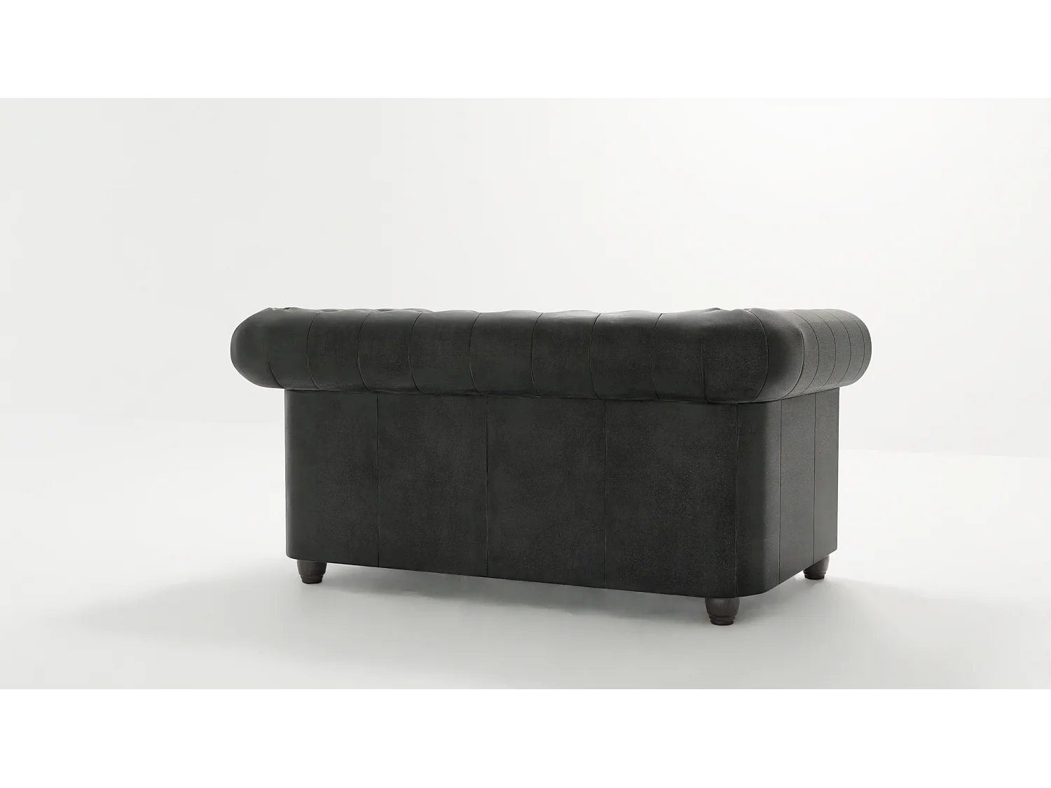 Selena 2-Sitzer Chesterfield Sofa mit Schlaffunktion Vintage Optik Microfaser