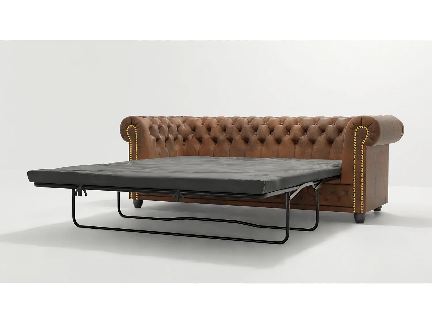 Selena 3-Sitzer Chesterfield Sofa mit Schlaffunktion Vintage Optik Microfaser