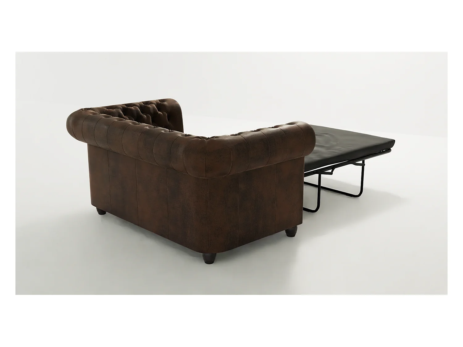 Selena 2-Sitzer Chesterfield Sofa mit Schlaffunktion Vintage Optik Microfaser