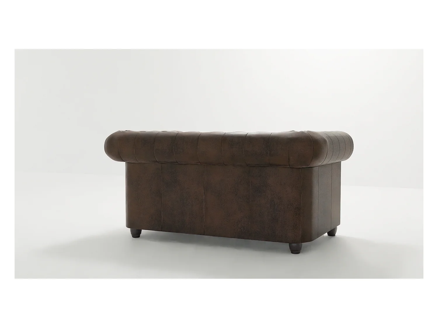 Selena 2-Sitzer Chesterfield Sofa mit Schlaffunktion Vintage Optik Microfaser