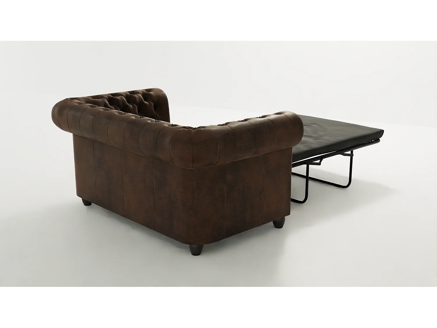 Selena 2-Sitzer Chesterfield Sofa mit Schlaffunktion Vintage Optik Microfaser