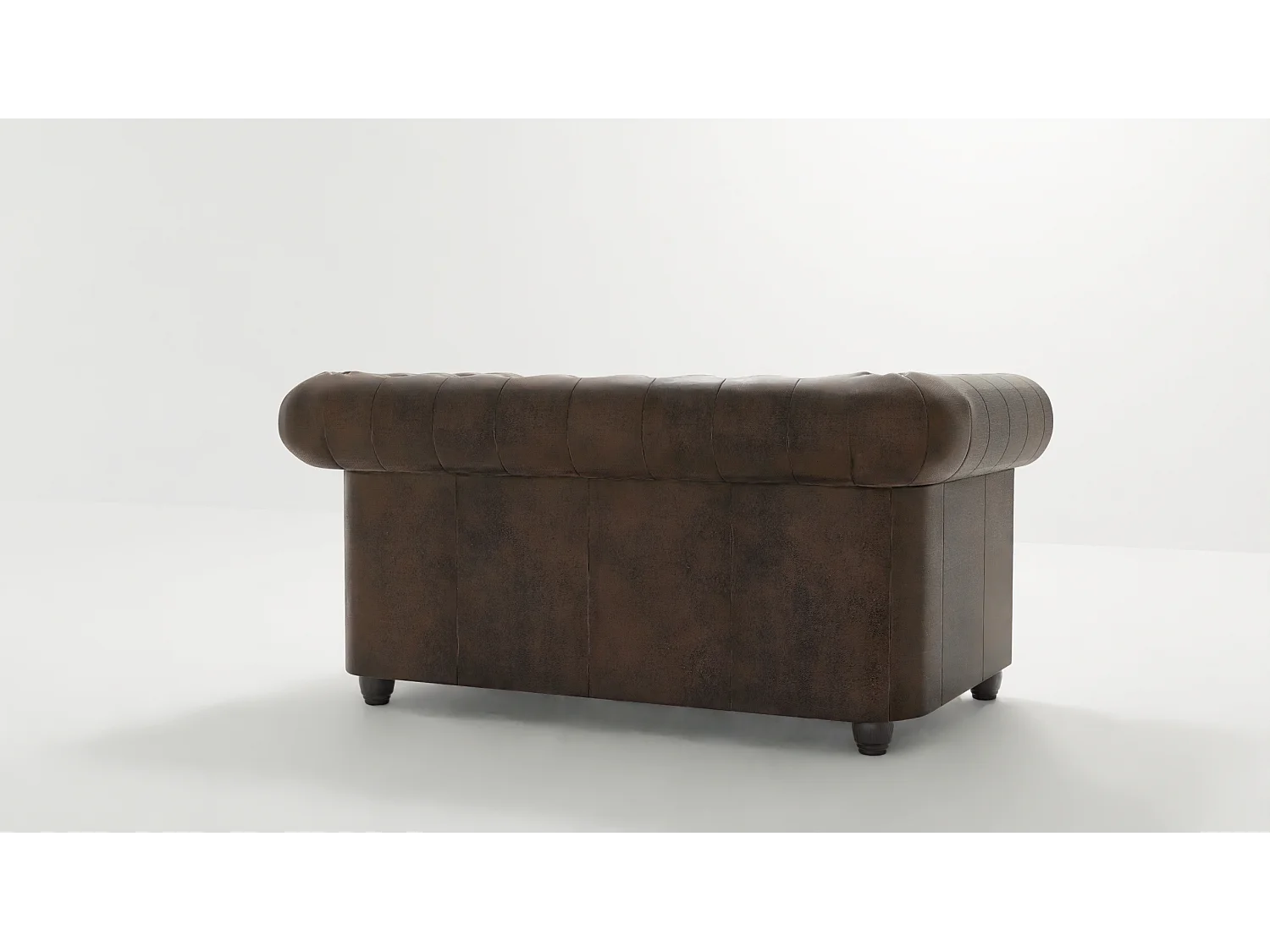 Selena 2-Sitzer Chesterfield Sofa mit Schlaffunktion Vintage Optik Microfaser