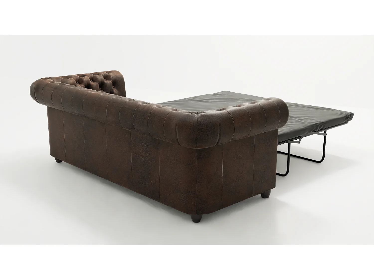 Selena 3-Sitzer Chesterfield Sofa mit Schlaffunktion Vintage Optik Microfaser