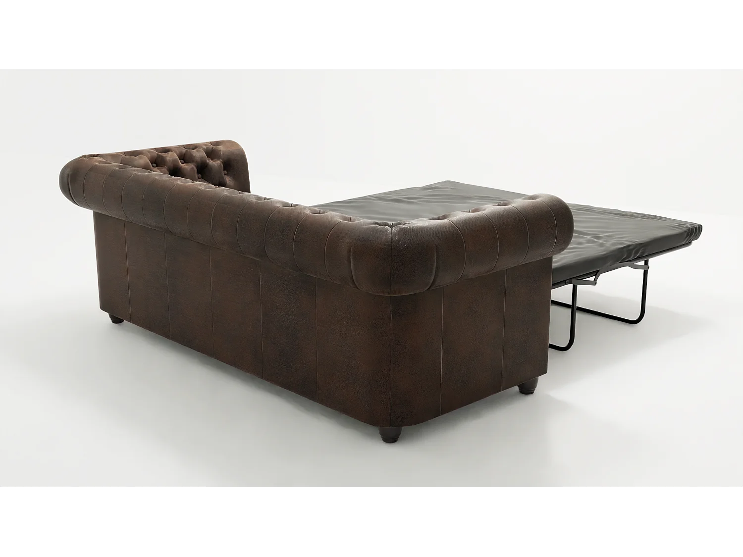 Selena 3-Sitzer Chesterfield Sofa mit Schlaffunktion Vintage Optik Microfaser