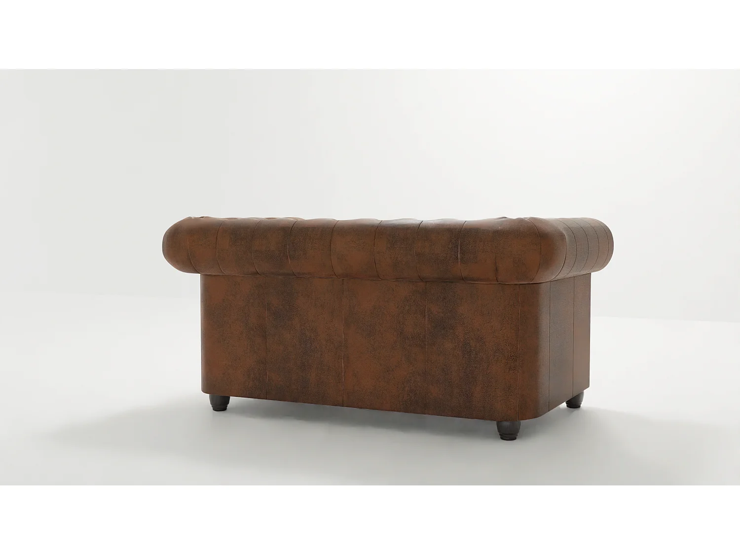 Selena 2-Sitzer Chesterfield Sofa mit Schlaffunktion Vintage Optik Microfaser