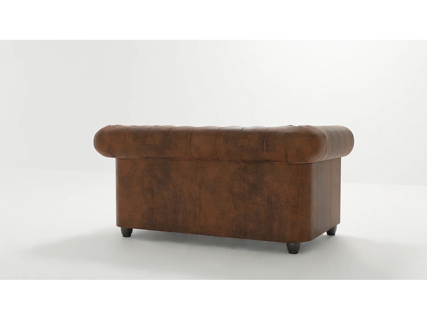 Selena 2-Sitzer Chesterfield Sofa mit Schlaffunktion Vintage Optik Microfaser