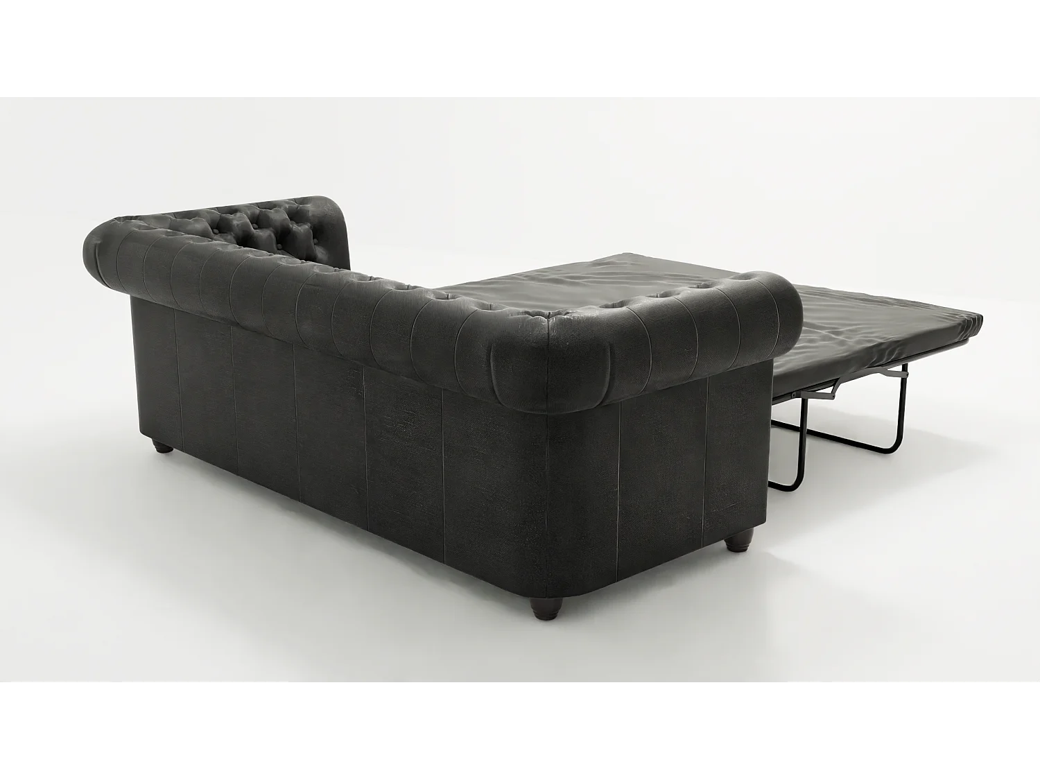 Selena 3-Sitzer Chesterfield Sofa mit Schlaffunktion Vintage Optik Microfaser