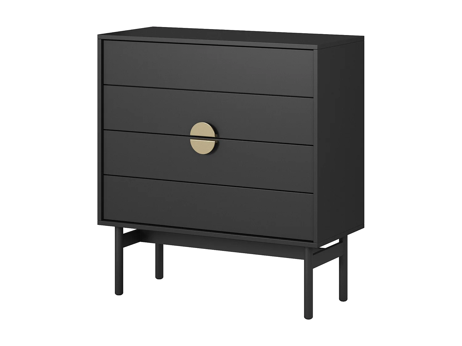 Commode à tiroirs - 85 cm - noir - STOON
