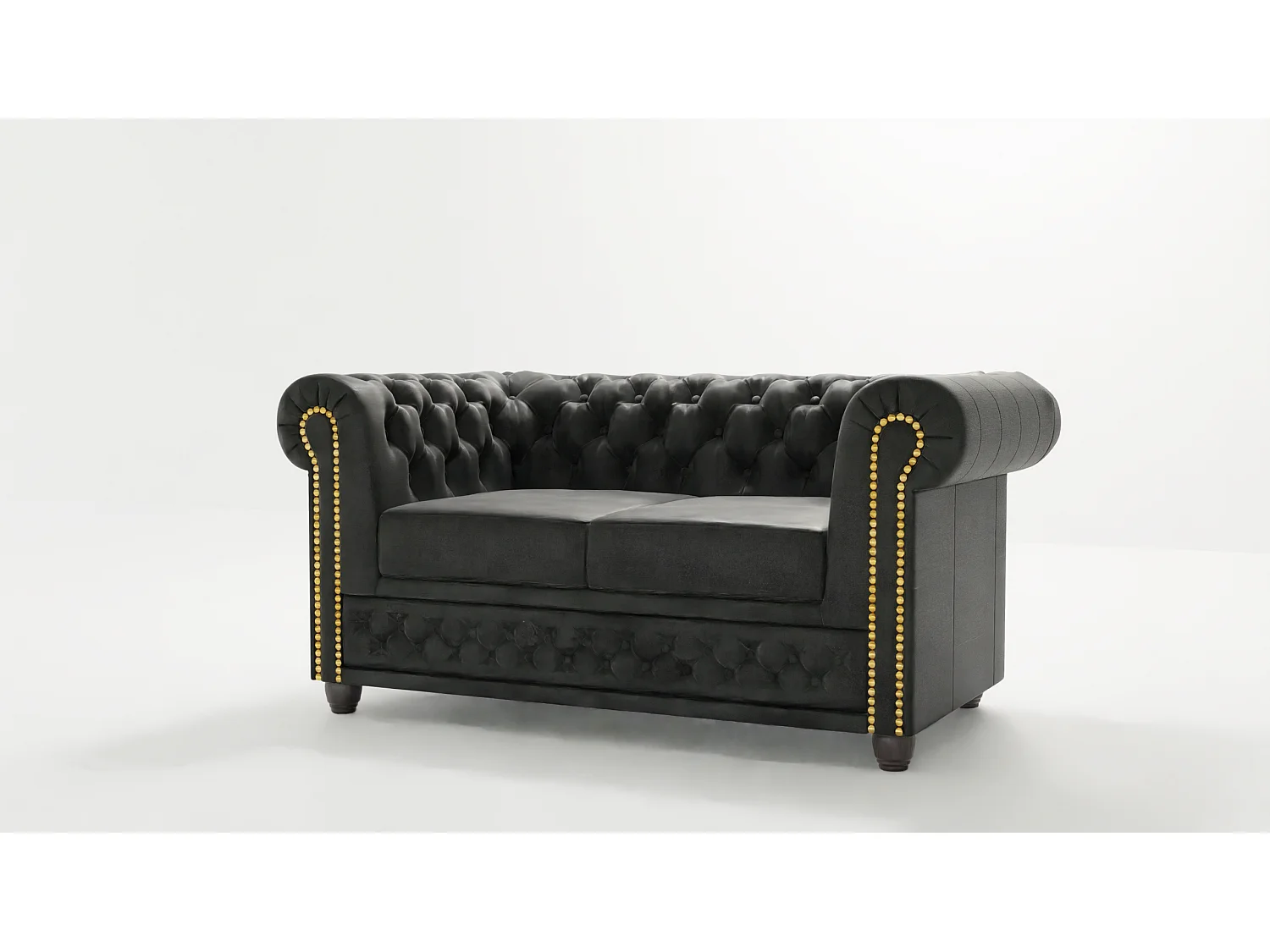 Selena 2-Sitzer Chesterfield Sofa Vintage Optik Microfaser