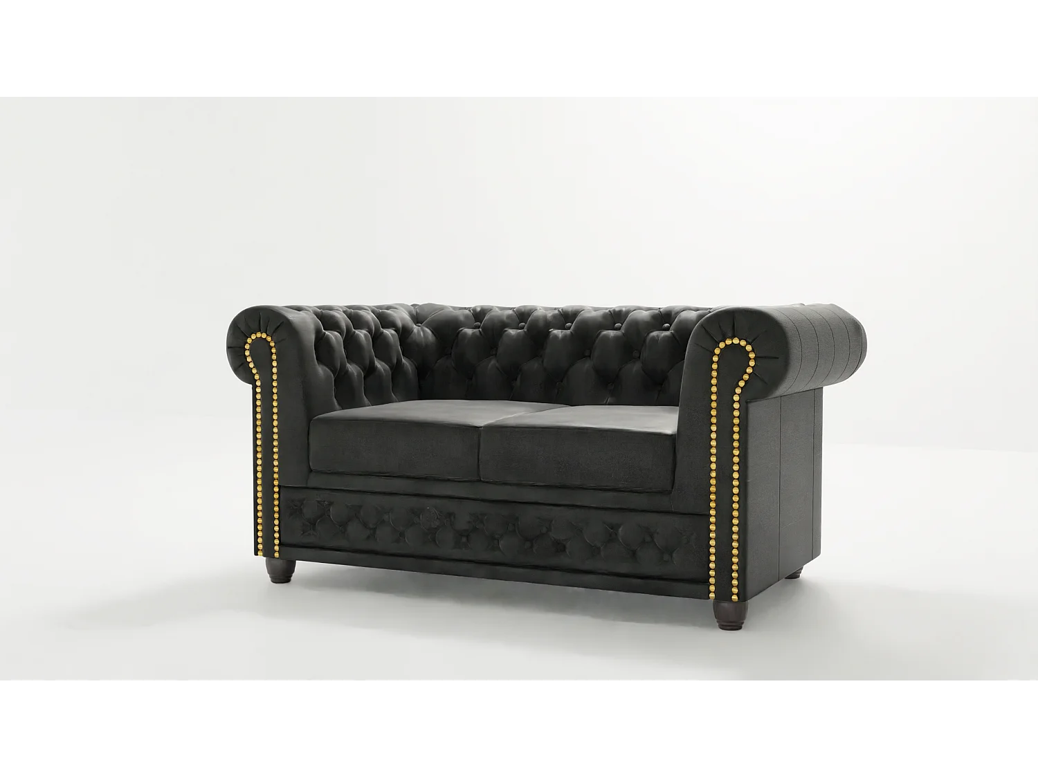 Selena 2-Sitzer Chesterfield Sofa Vintage Optik Microfaser