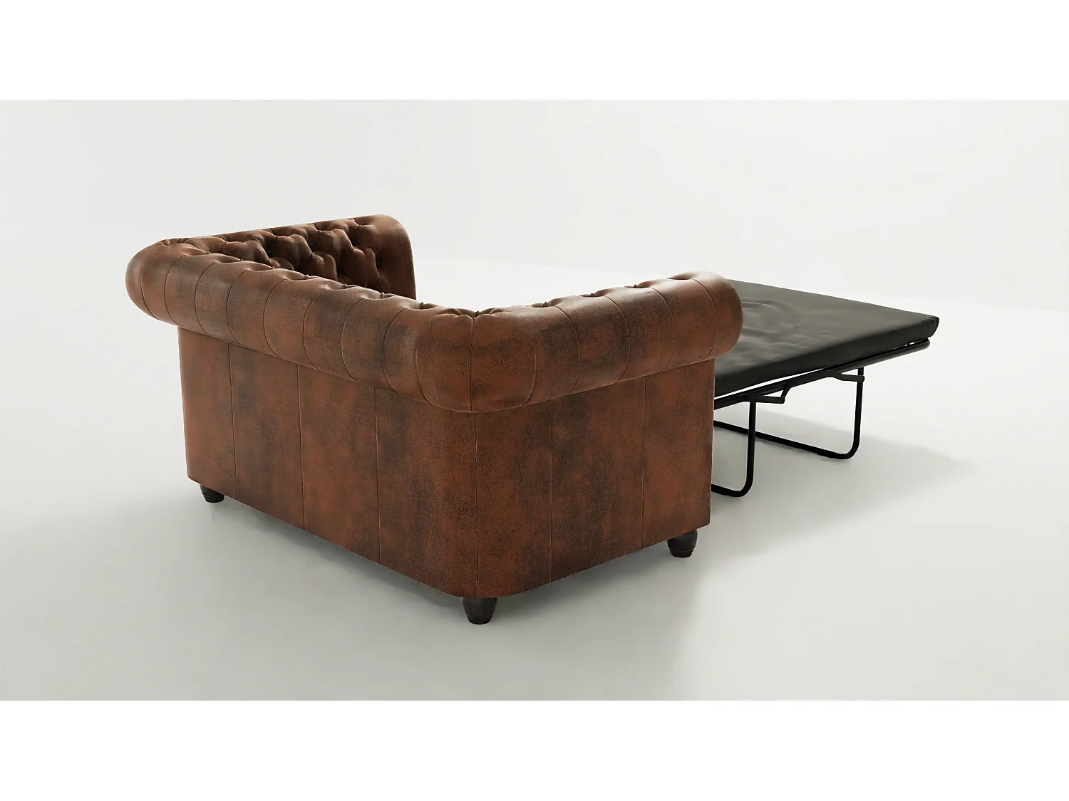 Chesterfield Selena Polstergarnitur mit Schlaffunktion 3+2+1 Vintage Optik Microfaser