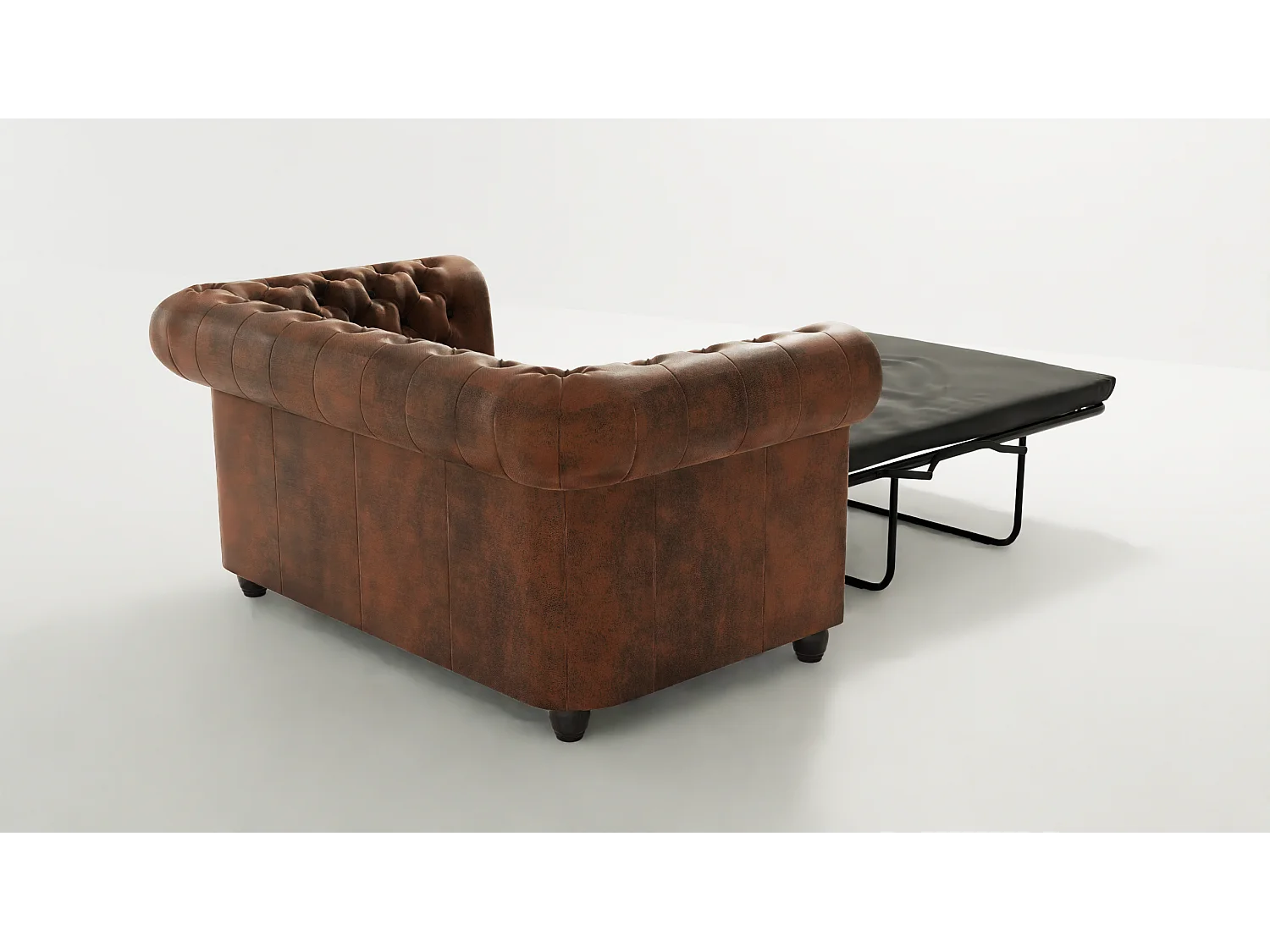 Chesterfield Selena Polstergarnitur mit Schlaffunktion 3+2+1 Vintage Optik Microfaser