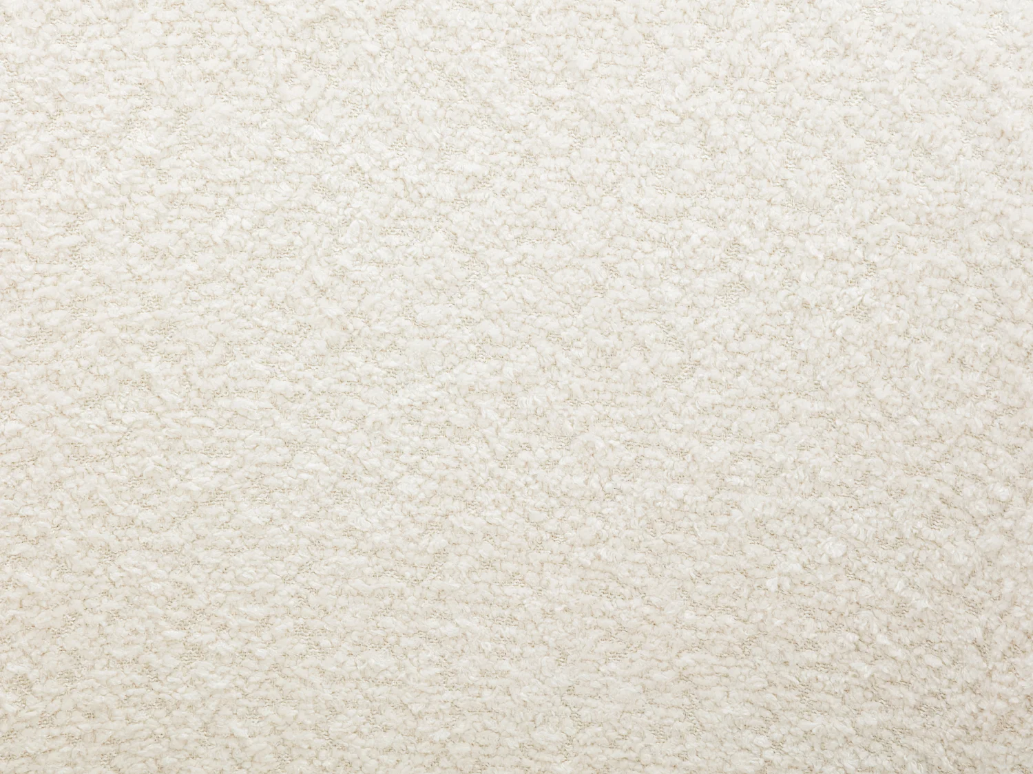 Lot de 6 chaises avec accoudoirs en tissu bouclette et bois d'hévéa - Blanc et naturel - SOLUNA