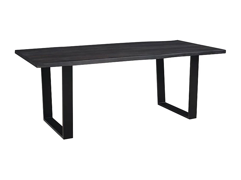 Table à dîner 240cm en acacia massif et métal | Acacia Black Forest
