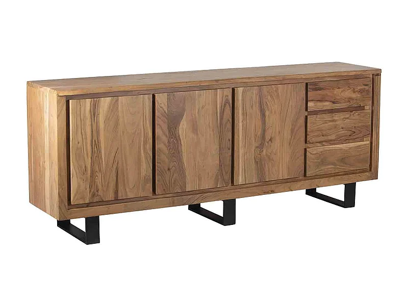 Buffet bas 3 portes 3 tiroirs | Acacia Bunting